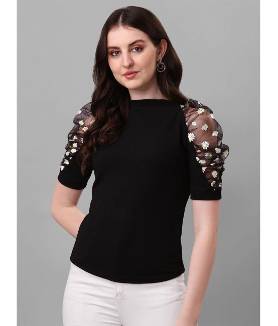 Sheetal associates - Black Polyester Women''s Regular Top ( Pack of 1 ) - None