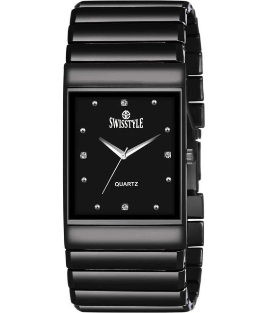 Swisstyle Black Stainless Steel Analog Mens Watch