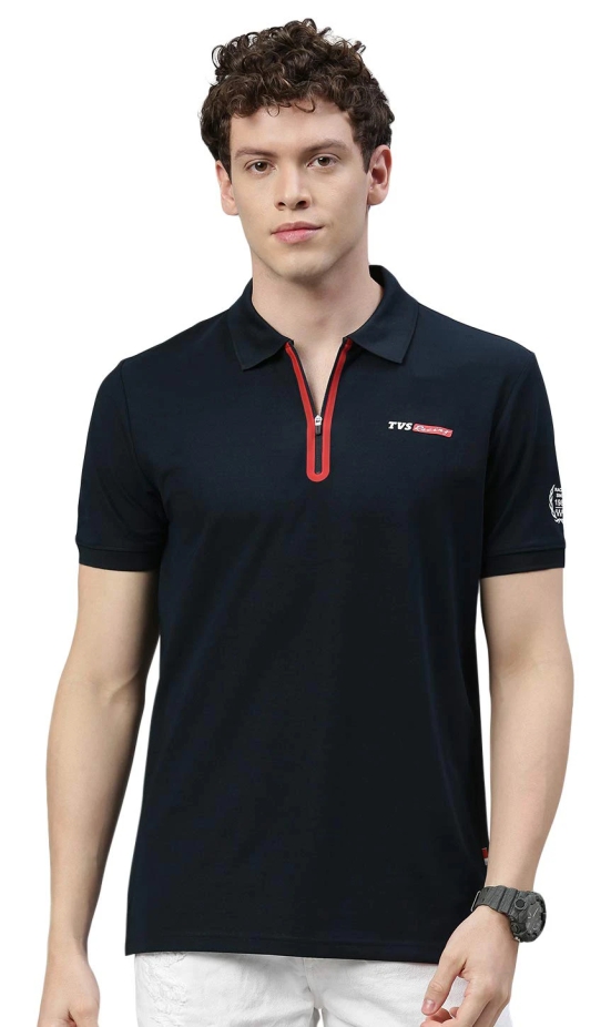 TVS Racing Polo Tshirt Polyester Blue White