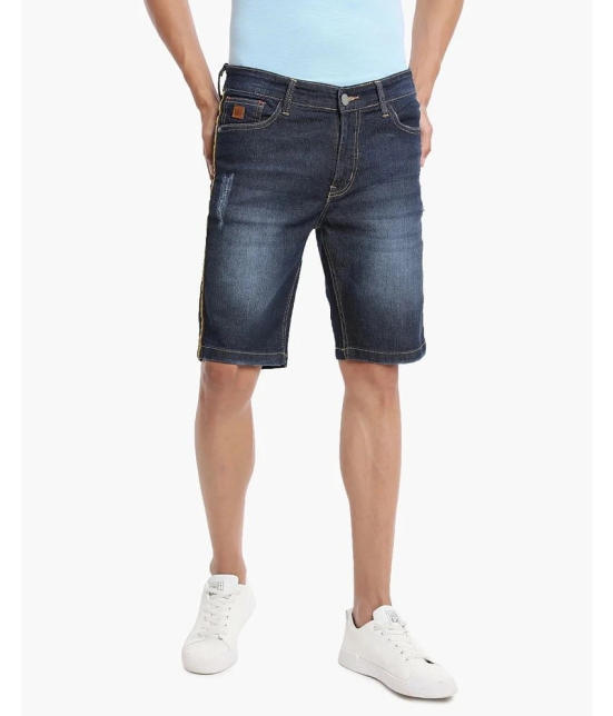 Campus Sutra - Denim Blue Mens Denim Shorts ( Pack of 1 ) - None