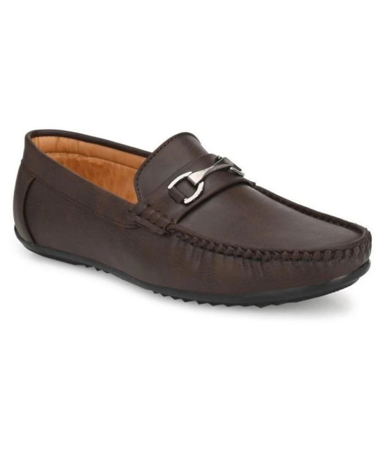 Leeport - Brown Mens Slip on loafers - 8