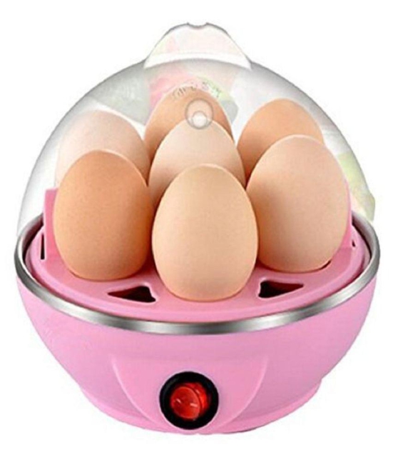 Egg Boiler Electric Automatic Off 7 Egg Poacher for Steaming, Cooking, Boiling and Frying, Multicolour - Multicolor