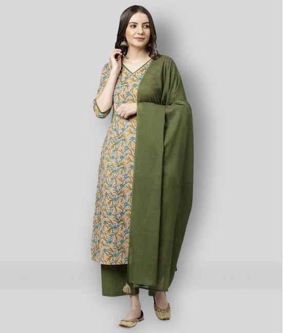 Janasya - Multicolor Straight Cotton Womens Stitched Salwar Suit ( Pack of 1 ) - None