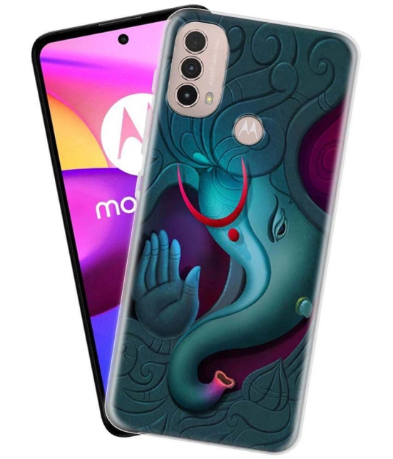 NBOX - Multicolor Silicon Printed Back Cover Compatible For Motorola Moto E40 ( Pack of 1 )