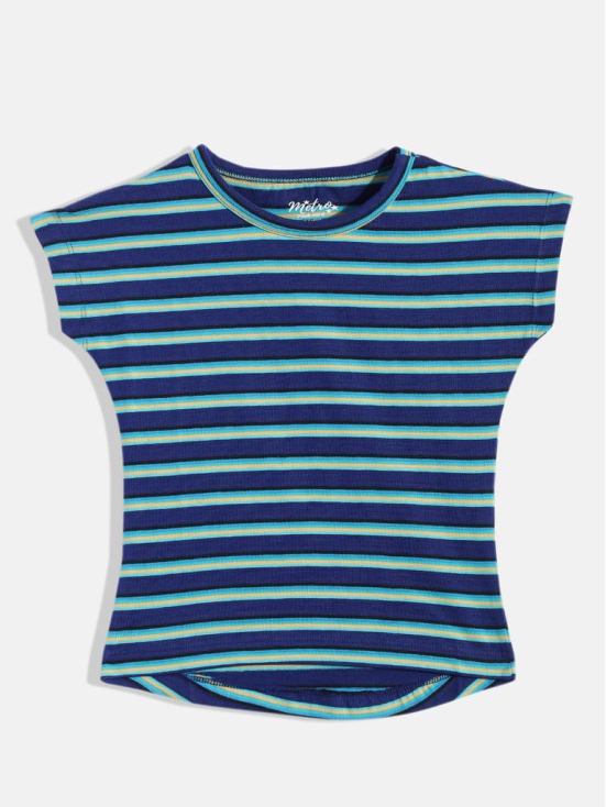 Blue & Turquoise Blue Striped Top