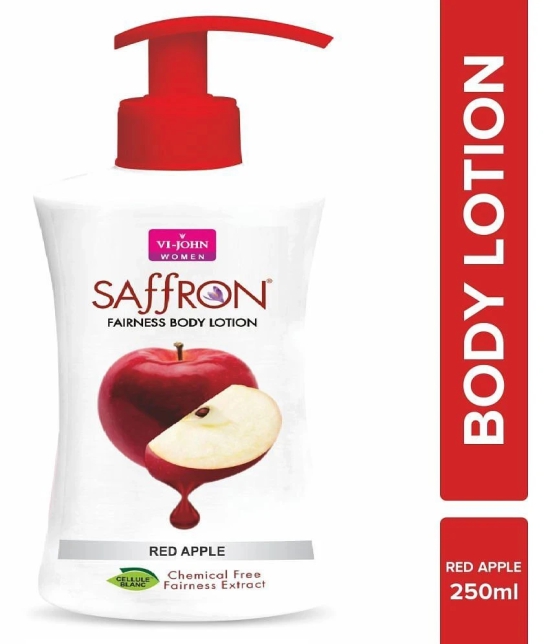 VI-JOHN Saffron Fairness Red Apple Body Lotion for Men & Women 250ml -Pack of 1