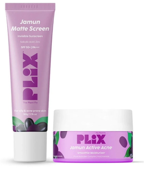 Plix Acne Combo Moisturizer & Sunscreen Combination for Hydration & Reduce Acne(Pack of 2)