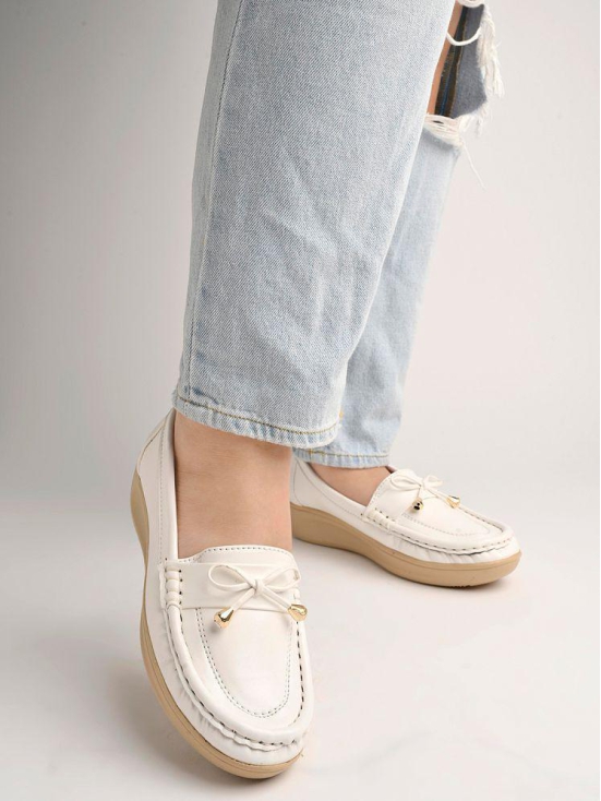 Shoetopia - White Women''s Loafers - None