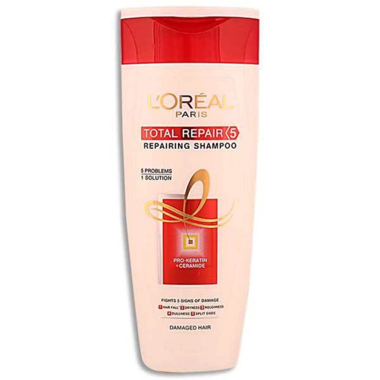 LOreal Paris Total Repair 5 Repairing Shampoo 175 ml, 4 Percent Repair Concentrate With Keratin