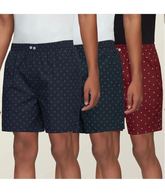 XYXX - Multicolor Cotton Mens Boxer- ( Pack of 3 ) - None