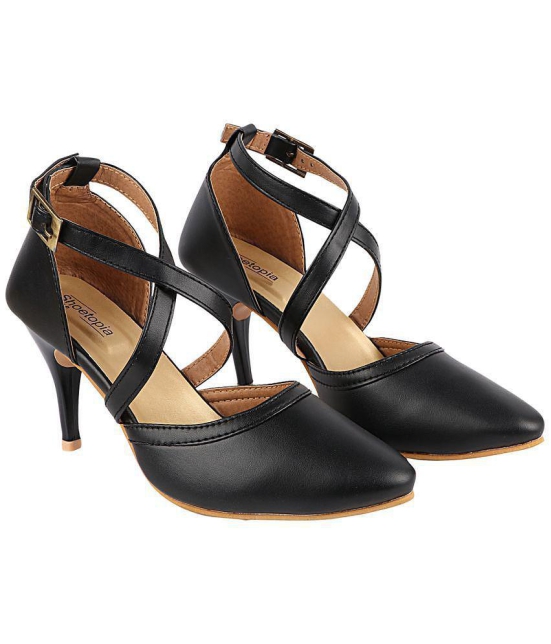 Shoetopia - Black Women''s Sandal Heels - None