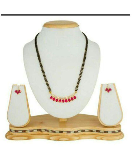 gilher - Pink Mangalsutra Set ( Pack of 1 ) - Pink