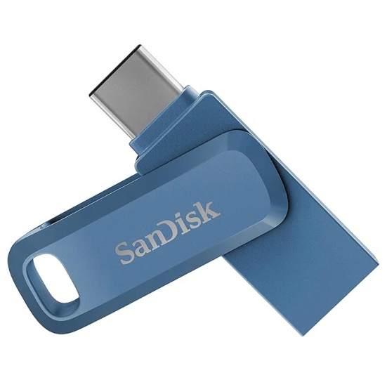 SanDisk Ultra Dual Drive Go USB Type C Pendrive for Mobile, Navy Blue, 64GB, 5Y Warranty