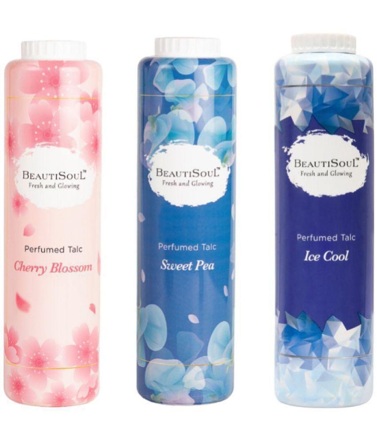 Beautisoul Beautisoul Talc Cherry Blossom, Sweet Pea, Ice Cool Talc Talc 300 gm Pack of 3