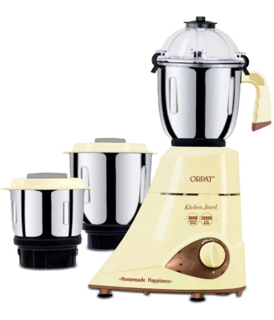 Orpat Orpat Mixer Grinder 800 Watt 3 Jar Juicer Mixer Grinder