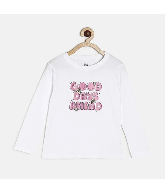 MINI KLUB - White 100% Cotton Girls T-Shirt ( Pack of 1 ) - None