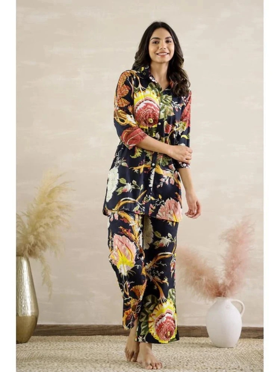 Label Flavia Multi Color Printed Pant Top Set - None