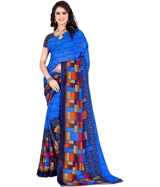 LEELAVATI - Multicolor Georgette Saree With Blouse Piece ( Pack of 1 ) - Multicolor