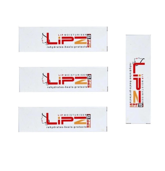 Lipz Lip Moisturiser SPF 15, 9gm-pack of 4