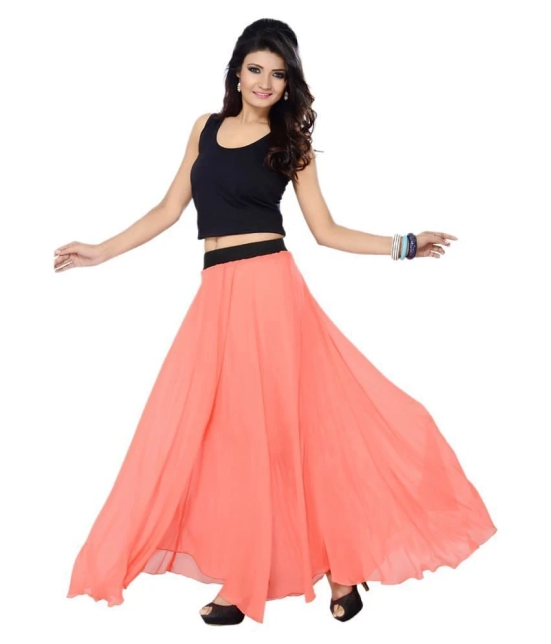 Sttoffa Georgette A-Line Skirt - Orange - 38