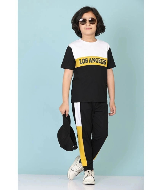 Rydho - Yellow Cotton Boys T-Shirt & Trackpants ( Pack of 1 ) - None