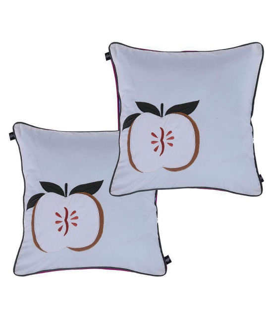 Hugs'n'Rugs Cotton White Cushion Covers Pack of 2 (40 x 40 cm ) 16 x 16 - White