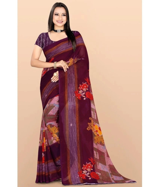 LEELAVATI - Pink Georgette Saree With Blouse Piece ( Pack of 1 ) - Pink