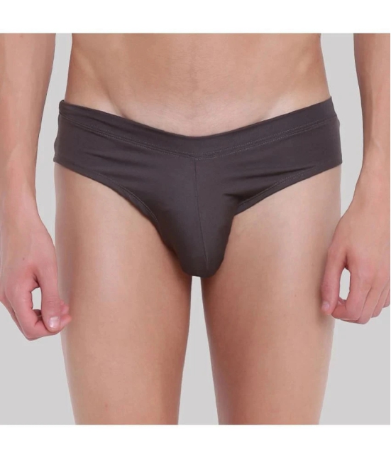 BASIICS By La Intimo - Charcoal BCSSS03 Polyester Mens Briefs ( Pack of 1 ) - None