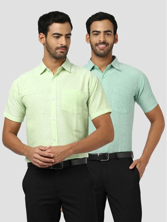 DESHBANDHU DBK - Multicolor Cotton Regular Fit Mens Casual Shirt ( Pack of 2 ) - None