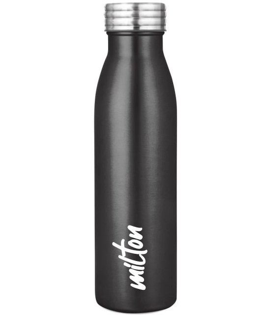 Milton - BREEZE 750,METALLIC BLACK Black Water Bottle 730 mL ( Set of 1 ) - Black