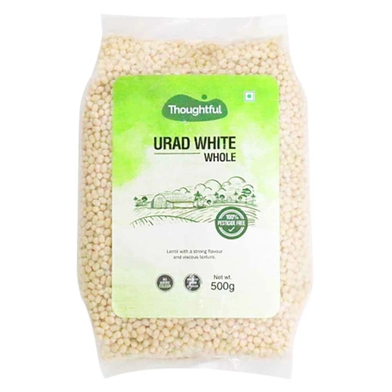 Thoughtful Pesticide-Free Urad White (Whole), 1 Kg