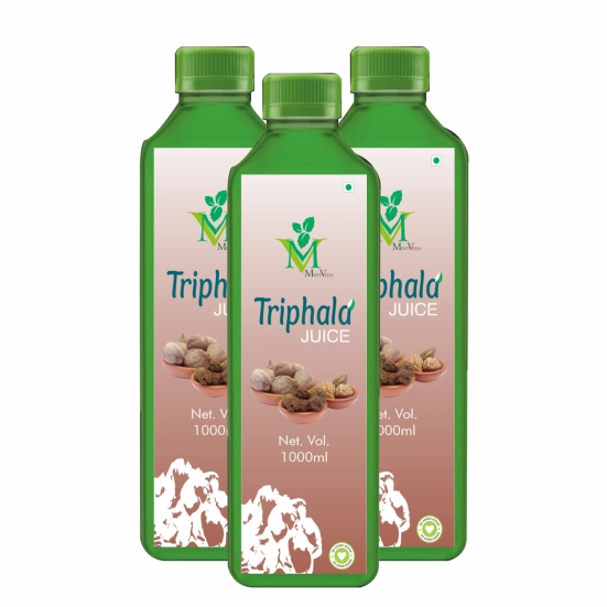 Mint Veda Triphala Juice 1000ml | Improves Digestion and Support Metabolism | For Weight Management | For Liver Detox | Boosts Immunity | Sugar Free, 100% Herbal Pack of 3