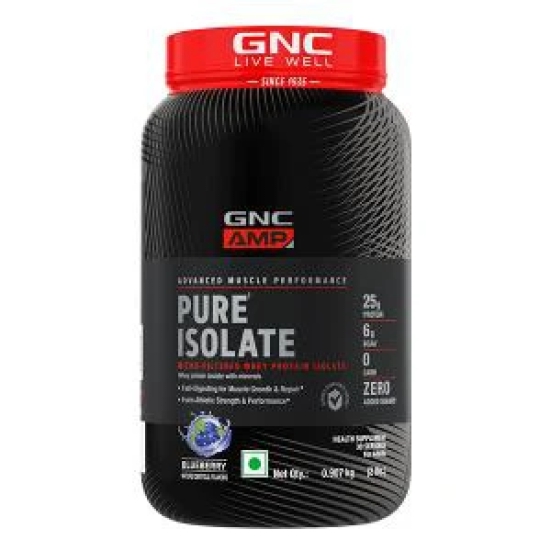 GNC AMP Pure Isolate Zero Carb Blueberry 2 lbs