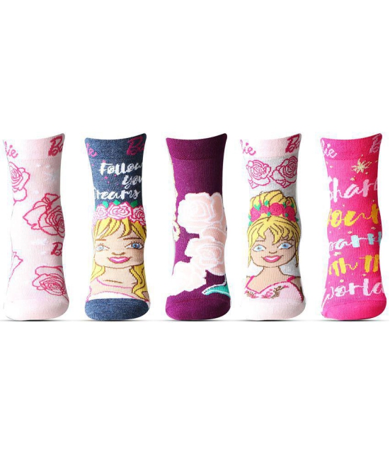 Bonjour Multicolored Barbie Crew Socks For Girls(9-12Y) - 9-12Y