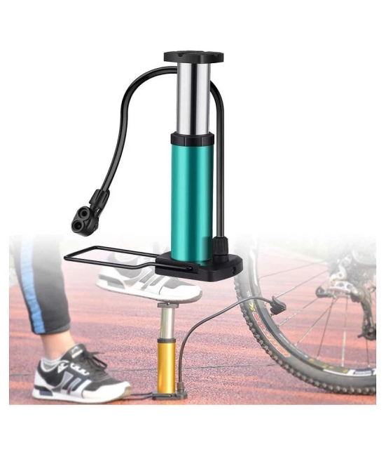 Bike Pump Mini Bike Floor Pump Foot Activated Bicycle Air Pump and Aluminum