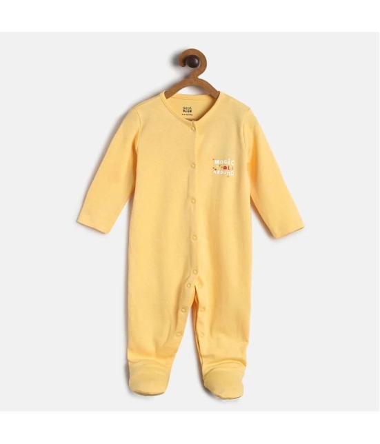 MINI KLUB Pack of 1 Baby Girls Cotton Bodysuit ( Yellow ) - None