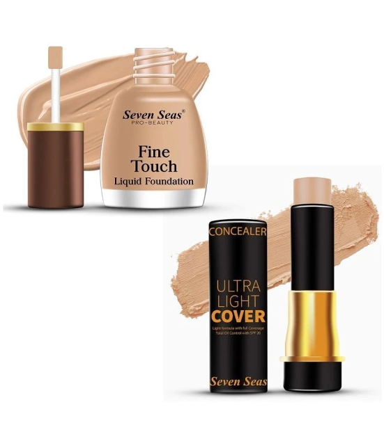 Seven Seas Fine Touch Liquid FOundation WIth Ultra Light Cover Concealer With SPF 20(Skin)