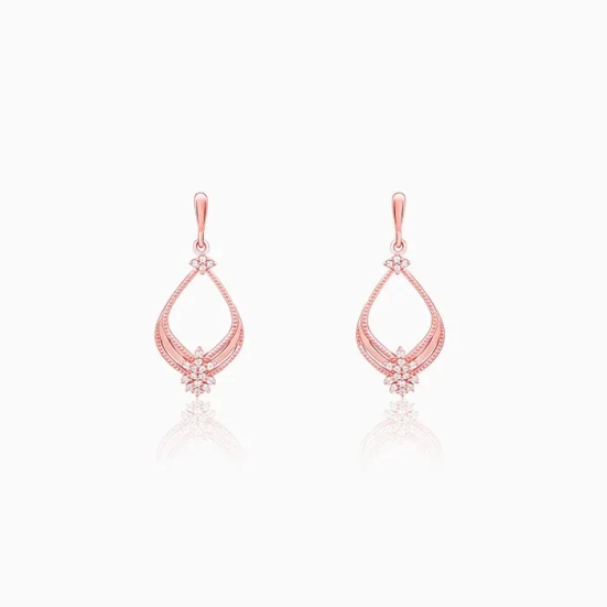 Rose Gold Princess Earrings