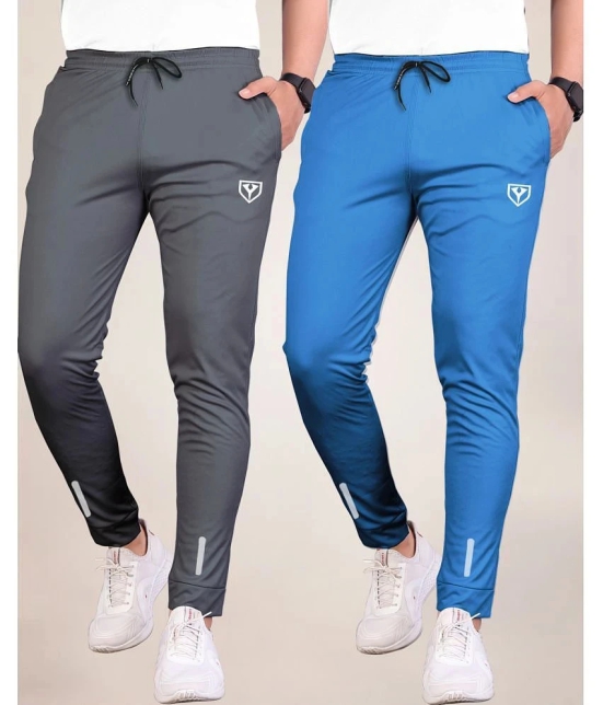 Septem Sky Blue Polyester Mens Joggers ( Pack of 2 ) - None