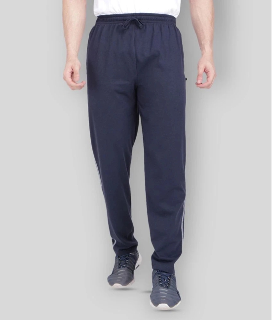 Neo Garments - Navy Blue 100% Cotton Mens Trackpants ( Pack of 1 ) - L