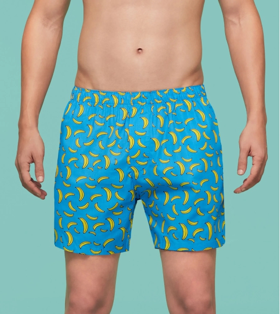 Remix Cotton Boxers Banana Blue L