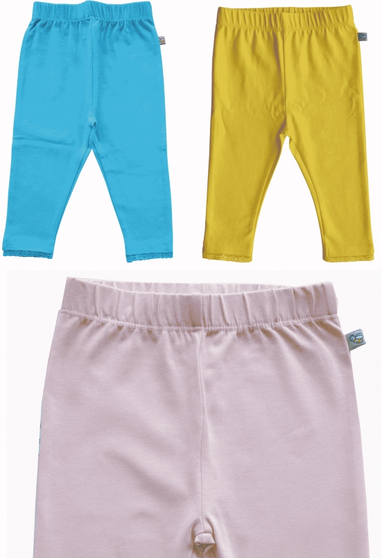 COMBO Leggings (Aqua Solid,Lt.Yellow Solid,Lt.Grey Melange Solid)