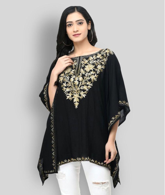 SAAKAA - Black Rayon Women's Kaftan ( Pack of 1 ) - 2XL