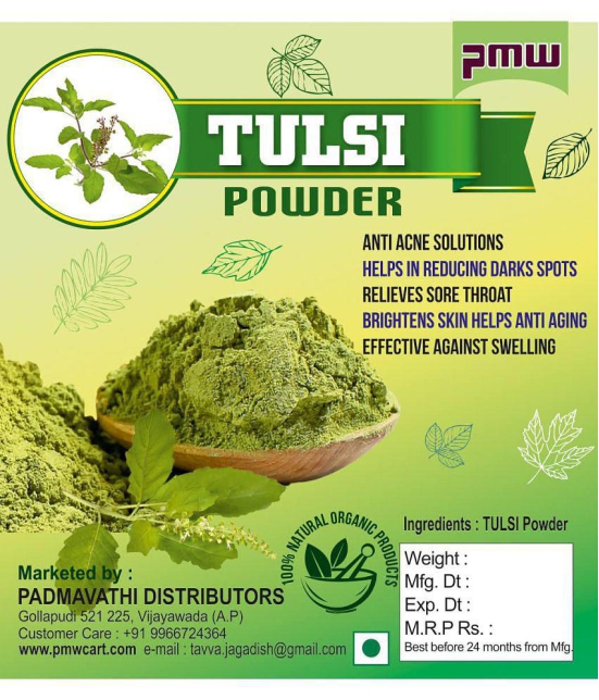 Tulsi Powder - Holy Basil Powder - Tulasi Leaves Powder - 200 Grams