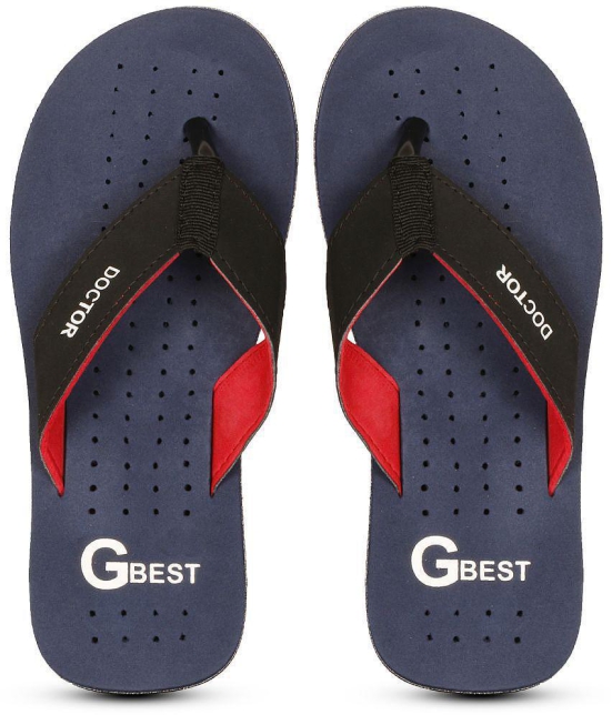 GBest - Blue Men''s Thong Flip Flop - None