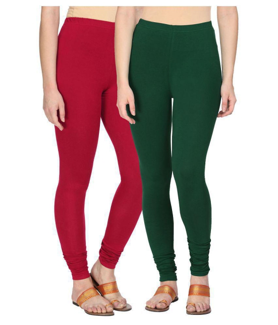 Alena Cotton Lycra Pack of 2 Leggings - L