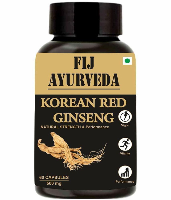 FIJ AYURVEDA Korean Ginseng Root Extract for Stamina & Power (Pack of 1)