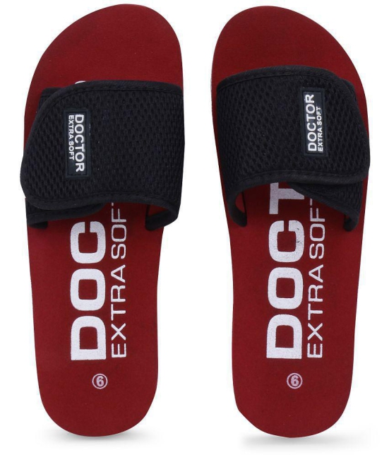 DOCTOR EXTRA SOFT - Maroon  Women''s Slide Flip flop - None