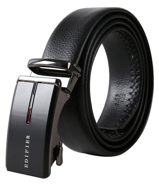 Edifier - Black Leather Mens Casual Belt ( Pack of 1 ) - None