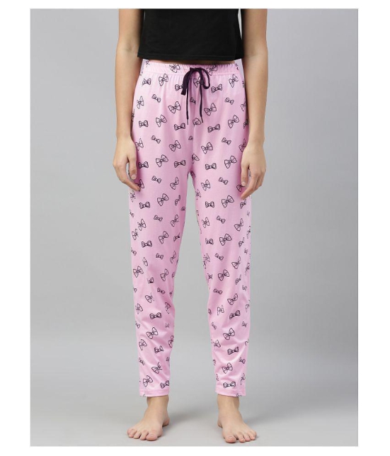 Quarantine Pink Cotton Trackpants - XS